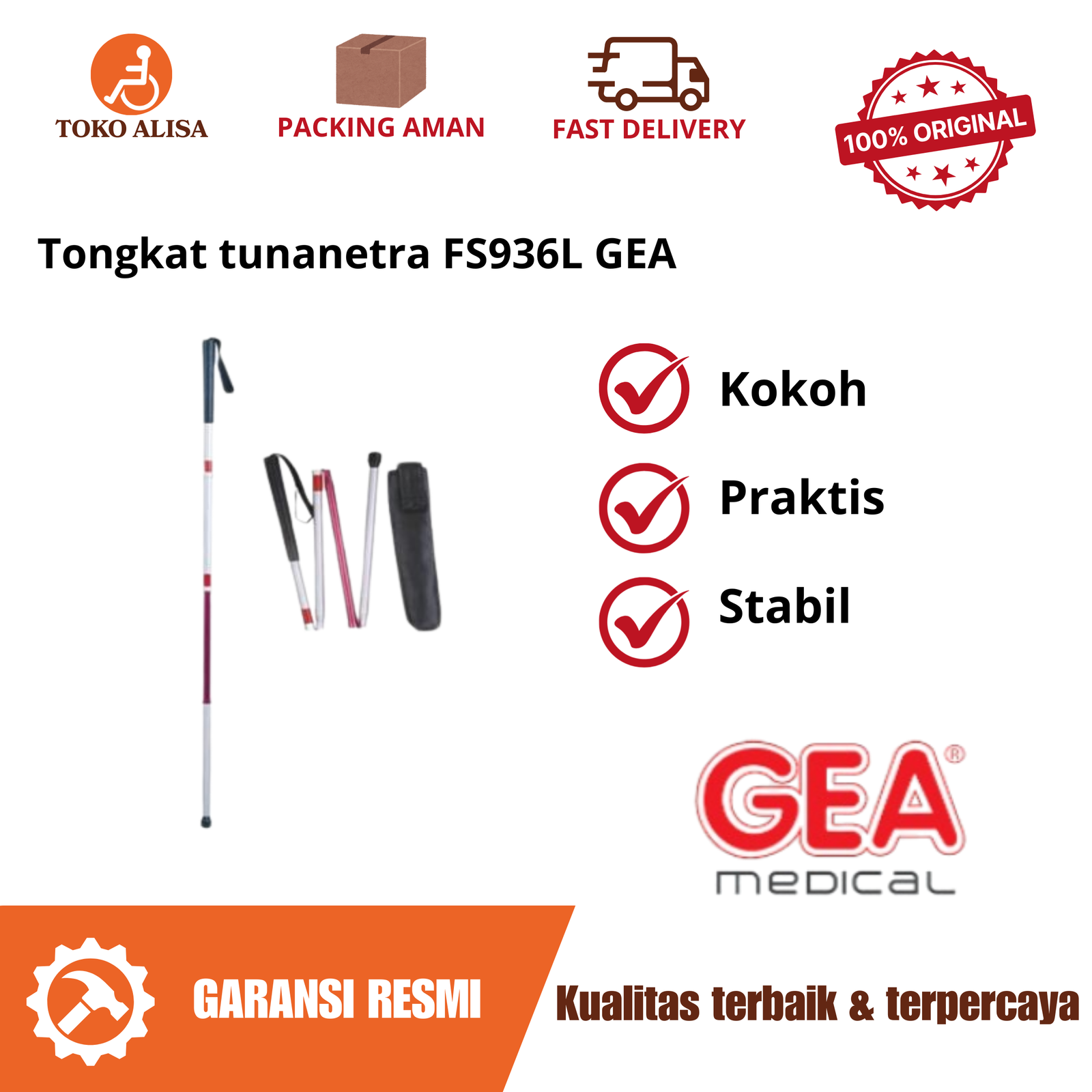 Tongkat tunanetra FS936L GEA